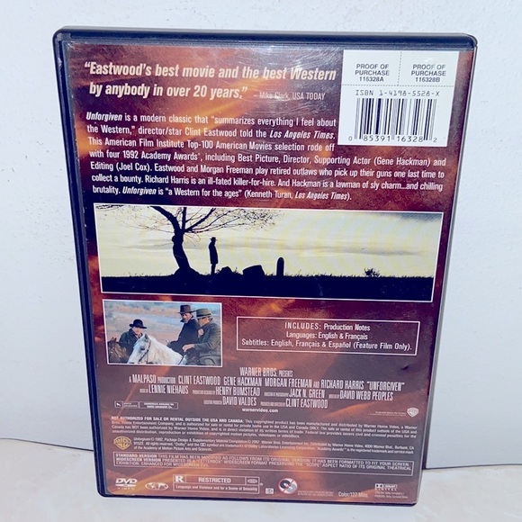 Unforgiven ๐ฅ Clint Eastwood Collection ๐ DVDโโโโ - Picture 2 of 3